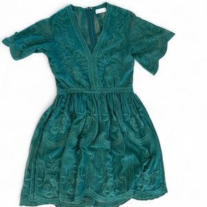 Altar'd State Green Lace Detail Dress